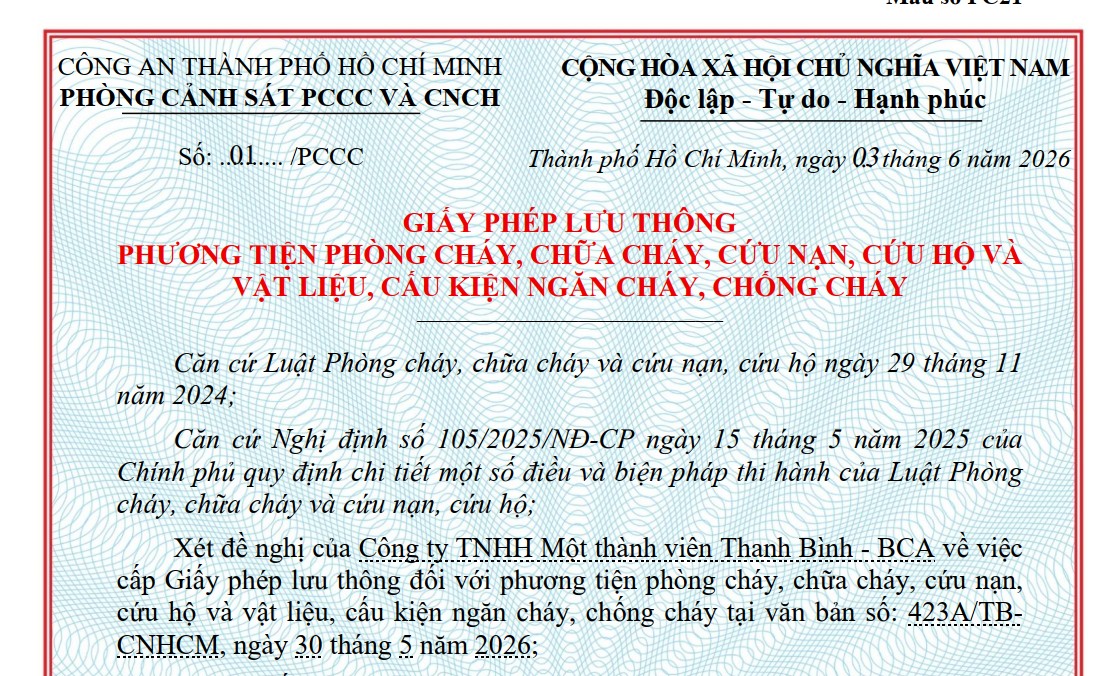 Hướng Dẫn Đăng Ký Giấy Phép Lưu Thông Bình Chữa Cháy Nhanh Chóng